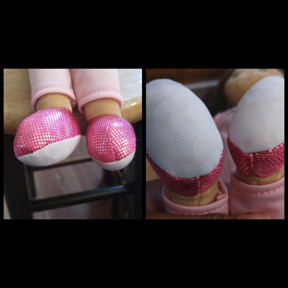 Petting Zoo Nurse Rag Doll  17" Tall Pink Uniform, Shiny Sneakers - Picture 11 of 15